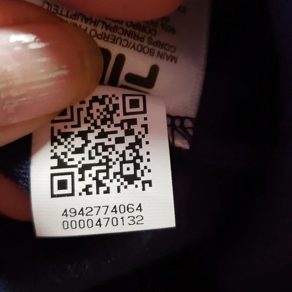 90's Style Fila Navy Blue Velour Velvet Zip-Up Hoodie Logo Down Arms Large - Picture 10 of 11